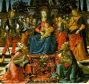 Domenico Ghirlandaio Madonna Enthroned with the Saints  q oil painting